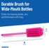 16 Inches, SPARTA Scrub Brush Bottle Brush, Dishwasher Safe Brush with Hanging Hole for Cleaning, Plastic, Pink