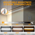 16 Inch Counter 3000K 6000K, Dimmable Closet, Under Cabinet Lights with Hand Wave, Plug in LED Under Light, Over Sink