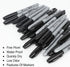 Buecs 200 Count Permanent Markers, Black Permanent Markers, Fine Point, Waterproof & Smear Proof Markers, Quick Drying