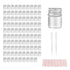 100PCS 5ml Clear Liquid Sample Glass Vials with Screw Caps and Plastic Stoppers, Includes Pipette and Labels