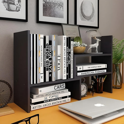 ShellKingdom Desk Shelf Organizer, Desktop Shelves, Adjustable Desktop Corner Shelf, Bookshelf Storage Rack and Cubicle