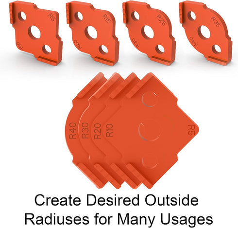 8 Radius Corners Router Jig Templates, High Hardness ABS+CNC for Woodworking Routing