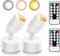 Kandicyar 2 Pack LED Spot Lights Indoor, 5W Uplighting with Remote Control Dimmable