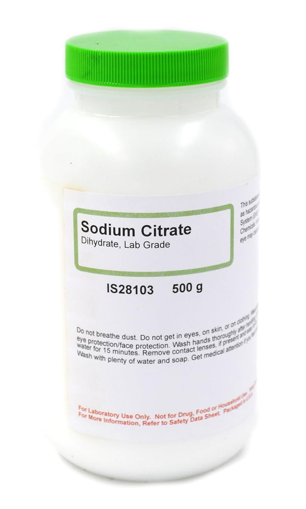 Sodium Citrate Dihydrate, 500g - Laboratory Grade - Excellent for Experiments That