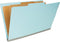 The File King Pressboard Classification File Folder - Pale Blue, Legal Size, Box of 10, 2/5 ROC Top Tab, 3” Expansion,