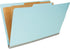 The File King Pressboard Classification File Folder - Pale Blue, Legal Size, Box of 10, 2/5 ROC Top Tab, 3” Expansion,