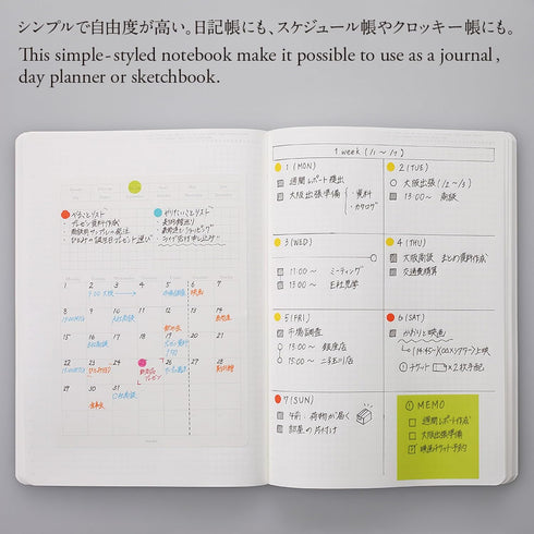 Nitoms S4103 STALOGY Notebook, A6, Squared, 365 Days, Black