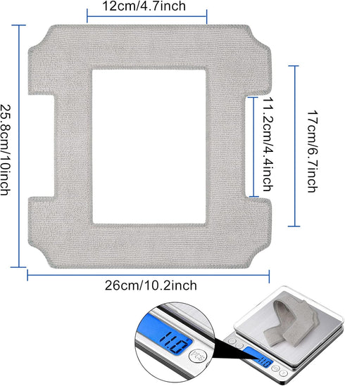 8 PCS Washable Mop Cloths for Ecovacs Winbot W1/W1 Pro Window Vacuum Cleaner Robot Replacement