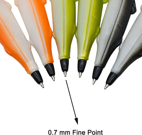 Maydahui 6 PCS Fish Ballpoint Pen - Creative Novelty Pens with Black Ink for School Office Home