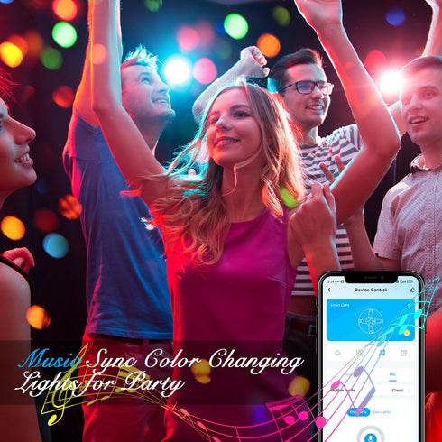 100 5050 Party(2 50 DAYBETTER Led Strip Lights ft Smart with App Remote Control, RGB for Bedroom, Living Room, Home