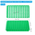 PATIKIL 96 Wells Tube Rack, 2pcs Vial Rack Double Panel Centrifuge Tube Holder for Microcentrifuge Tubes 0.2/0.5/1.5/2ml, Green