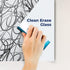 Fab Glass & Mirror Glass Dry Erase Board, White Surface Frameless Magnetic Board 16" x 16" for Office