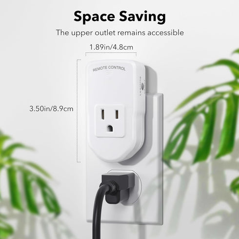 100ft 10A/1200W, 1 1 BN-LINK Wireless Remote Control Outlet Electrical Switch for Lights, Fans, Christmas Lights, Small