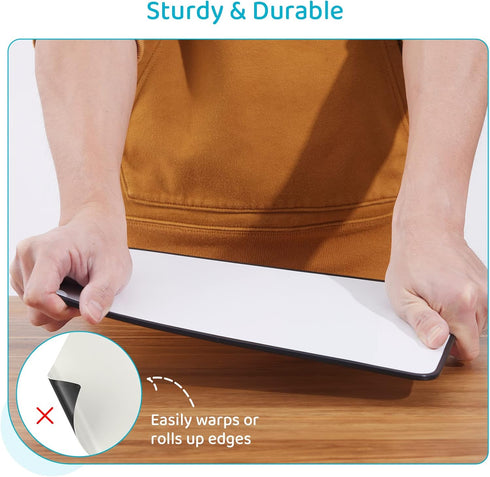 Magnetic Dry Erase Board for Fridge, Double-Sided 8"x12" Calendar To Do List Planner with 4 Markers