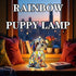 Generic 6.3inch Rainbows Pup Lamp Stained Glass Resin Dog Table Lamp, USB Powered LED Night Light for Bedroom, Desk
