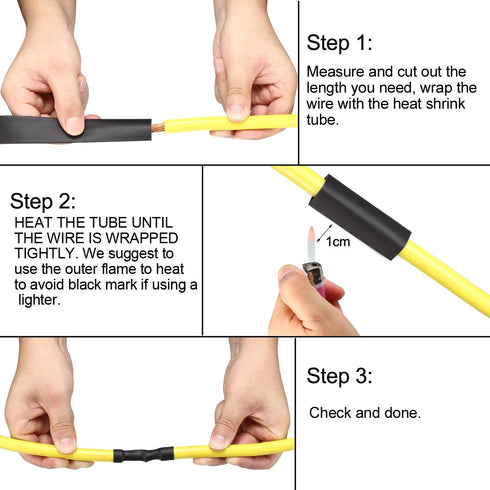 uxcell Heat Shrink Tubing - 8mm Dia 12.5mm Flat Width 2:1 Heat Shrink Wrap Cable Sleeve 5m Green