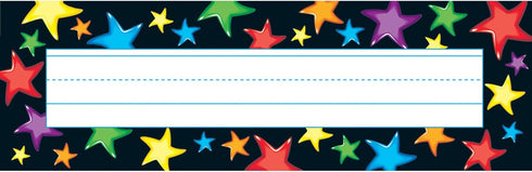 Trend Gel Stars Desk Toppers Name Plates, 36 Count, 2-7/8" x 9-1/2"
