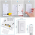 300ft (2 1 Wireless Light Switch and Receiver Kit, Ortis RF Range Wireless Wall Switches for Lights, Fans, Battery