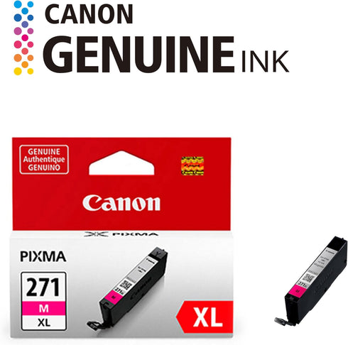Canon CLI-271XL Genuine Magenta Ink Tank, Compatible with MG6820, MG6821, MG6822, MG5720, MG5721, MG5722, MG7720,