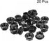 uxcell M10 20pcs Serrated Flange Hex Lock Nuts, Carbon Steel Black Oxide Finished