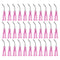 300pcs 18 Gauge Blunt Tip Dispensing Needles, 0.5" Angled Dispenser Needle for Oil or Glue Applicator, Pink
