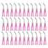 300pcs 18 Gauge Blunt Tip Dispensing Needles, 0.5" Angled Dispenser Needle for Oil or Glue Applicator, Pink