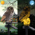 LED Solar Grey Owl Light, Outdoor Cute Animal Courtyard Decorative Light, Dusk to Dawn Waterproof Garden Light.