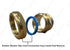 EZ-Fluid 1-1/2" MIP x 1-1/2" OD Slip Joint Brass Heavy Duty Waste Trap Adapter, 1