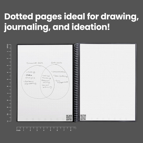 Rocketbook Core Reusable Spiral Notebook, Letter Size 8.5x11, Camo - App-Connected, Erasable, Durable Cover for School