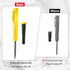 Hiboom Solid Carpenter Pencil Set with 7 Refills, Built-in Sharpener for Woodworking, Design Patent (Yellow)