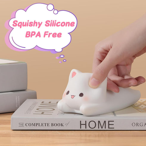 1/3 Dimmable LOVERUIS Cute Night Light for Kids Cat Night-Light Baby Girl Squishy NightLight Hour Timer Kitty Light