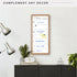 MCS 14x30 Walnut Framed Dry Erase Weekly Planner Whiteboard for Wall, Family Weekly Planner for Events