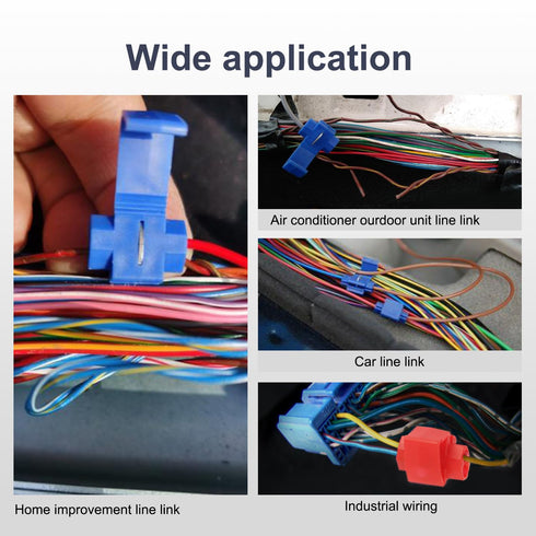 Chanzon 140pcs Quick Splice Wire Connectors Snap Kit for 22-10AWG Gauge, Red Blue Yellow Solderless Electrical Joiner