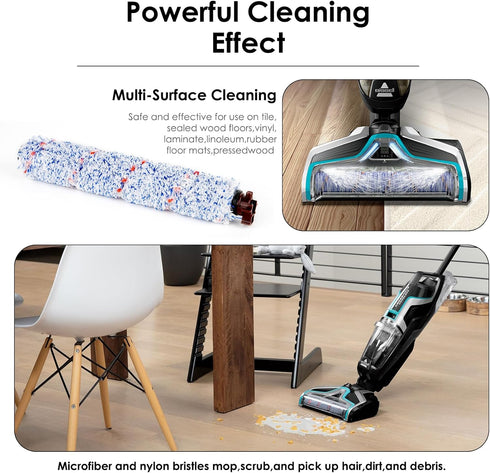 (2 Pieces) Multi-Surface Pet Pro Brush Rolls, Compatible with Bissell CrossWave 1785 Series Vacuum Cleaner
