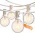 25FT G40 Outdoor String Lights with 27 Globe Clear Bulbs(2 Spare) Patio