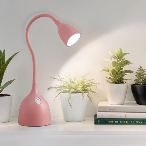 360 EJIAXIN Gooseneck Desk Lamp LED Flexible Reading Light Small Desk Lamps for Small Spaces Home Office Bedroom