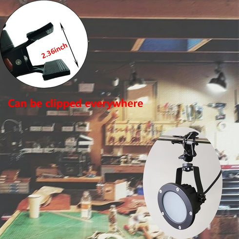 Eseigd 30W IP65 300W 11.5ft 3.5m (30W Clip Floodlight LED Work Light Waterproof Equivalent Cord with Plug Lights