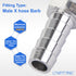 LTWFITTING Bar Production Stainless Steel 316 Barb Fitting Coupler/Connector 3/8" Hose ID x 1/4" Male NPT (Pack of 5)