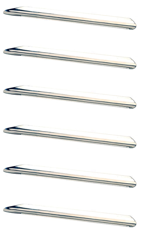 EISCO Lab Scoop Spatula, 6/PK - 6.3 Inch - Stainless Steel with Rounded & Pointed Ends