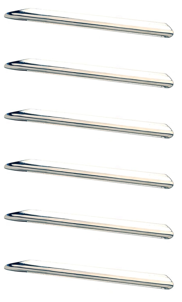 EISCO Lab Scoop Spatula, 6/PK - 6.3 Inch - Stainless Steel with Rounded & Pointed Ends