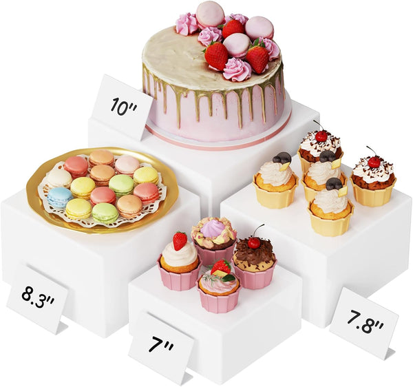 Lifewit 4 PCS Buffet Risers and Stands, (7",7.8",8.3",10") Food Risers for Buffet