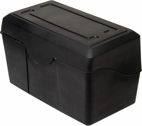 Innovative Storage Designs Plastic Card File - 4" x 6", 300-Card Capacity, Black