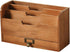 Wooden Desktop Organizer Rack with Drawer for Storing Stamps, Notes, Paper Clips, Scissors