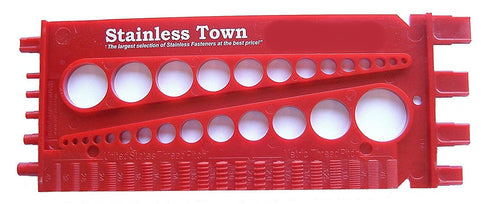 Stainlesstown Nut Bolt Thread Gauge, Red