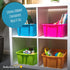 Really Good Stuff Stacking Bins, 14" x 10" x 5 ¾" - 4 Pack, Neon Stackable Storage Bins