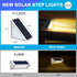LED Solar Step Lights, Waterproof Outdoor Stair Lights, Warm White Solar Deck Lights for Yard, Patio, Garden, 2PK
