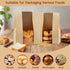 45 Pack 14x8.3x3.5in 45 Large Bread Bags for Homemade Bread, Kraft Paper Bakery Bread Bags with Clear Window and Tin