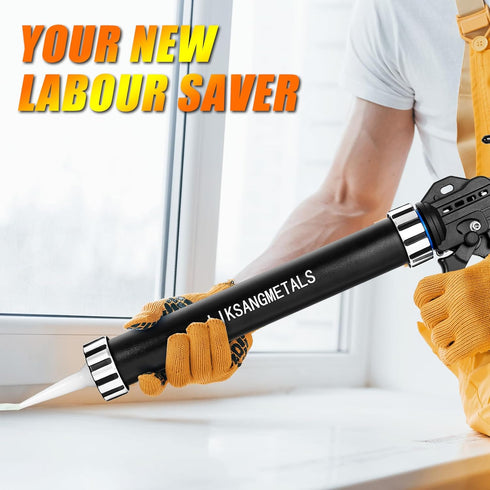LIKSANGMETALS 15 Sausage glue gun, bearing force saving, aluminium tubeblack (Black one)