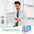 SUNEE 2 Pack 3 Ring Binder, 2 Inch Clear View, PVC-Free, Fits 8.5x11 Inches for School or Office Supplies