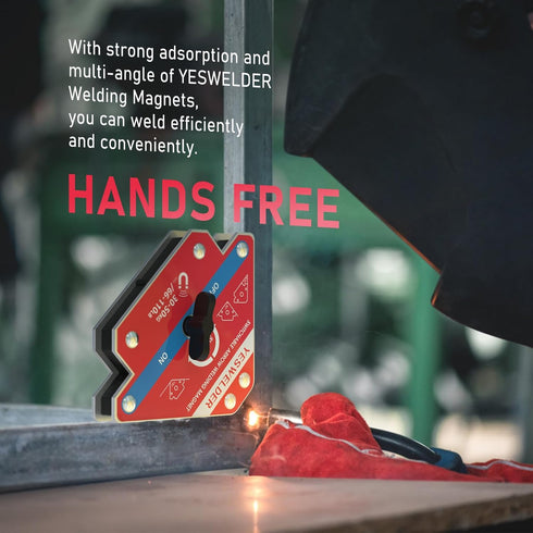 YESWELDER Switchable Arrow Welding Magnet, 66-110 LBs On/Off Switch Magnetic Holder